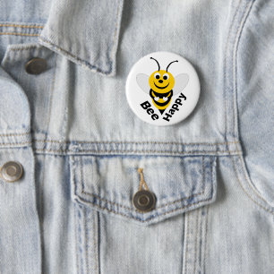 Badge Rond 5 Cm Bouton d'abeille
