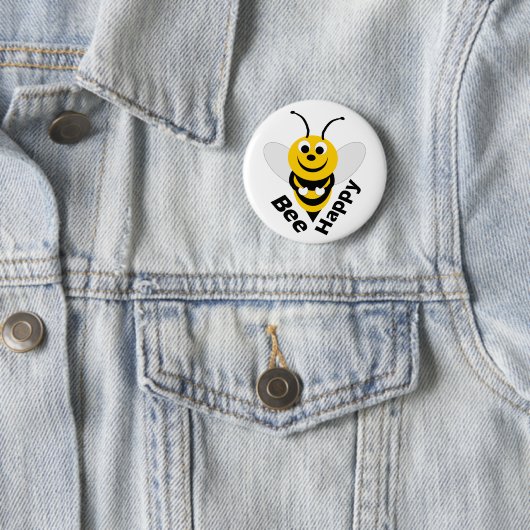 Badge Rond 5 Cm Bouton d'abeille (En situation)