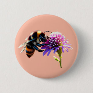 Badge Rond 5 Cm Bouton d'abeille