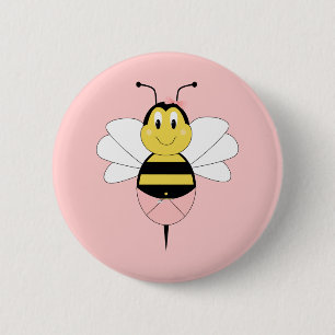 Badge Rond 5 Cm Bouton d'abeille de mai