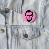 Badge Rond 5 Cm Bouton d'Abraham Lincoln (En situation)
