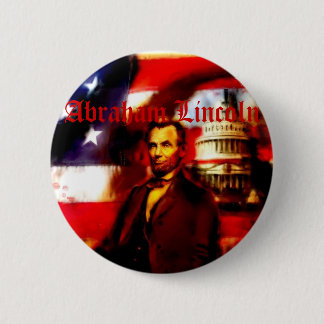 Badge Rond 5 Cm Bouton d'Abraham Lincoln
