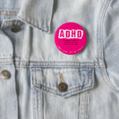 Badge Rond 5 Cm Bouton d'ADHD-PI (En situation)
