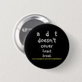 Badge Rond 5 Cm Bouton d'ADT (Devant & derrière)