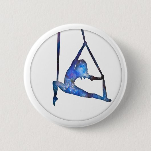 Badge Rond 5 Cm Bouton d'Aerialist de galaxie (Devant)