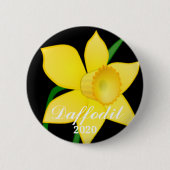 Badge Rond 5 Cm Bouton Daffodil Festival (Devant)