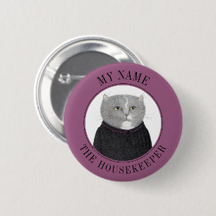 Badge Rond 5 Cm Bouton d'aiguille de l'étiquette du nom CAT du pro