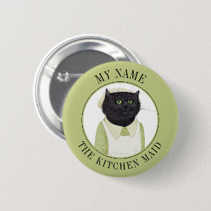 Badge Rond 5 Cm Bouton d'aiguille de l'étiquette du nom du CAT