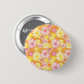 Badge Rond 5 Cm Bouton Daisies d'été (Devant & derrière)