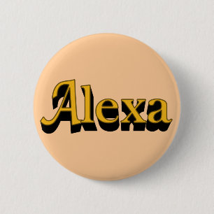 Badge Rond 5 Cm Bouton d'Alexa