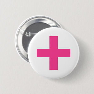Badge Rond 5 Cm Bouton d'allaitement croisé rose pour la fête cost
