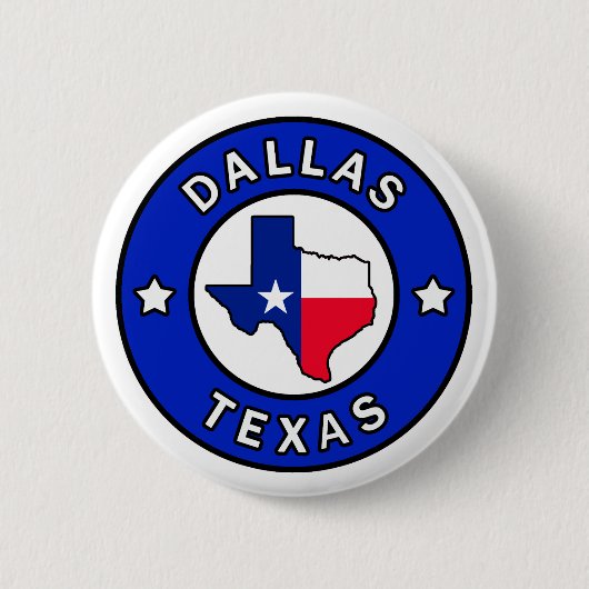 Badge Rond 5 Cm Bouton Dallas Texas (Devant)