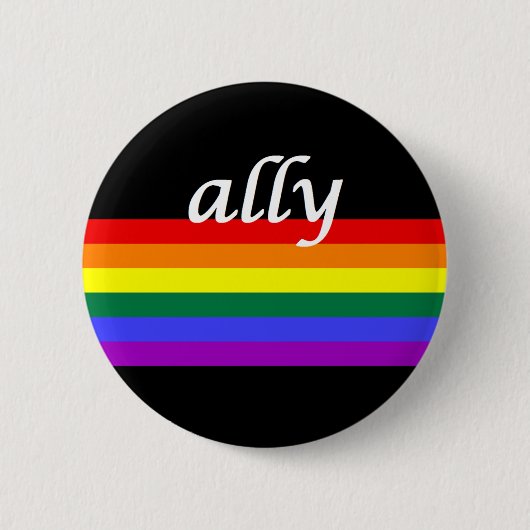 Badge Rond 5 Cm Bouton d'allié de LGBTQ (Devant)