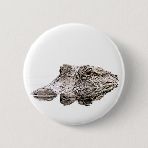 Badge Rond 5 Cm Bouton d'alligator