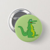 Badge Rond 5 Cm Bouton d'alligator (Devant & derrière)