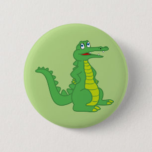 Badge Rond 5 Cm Bouton d'alligator