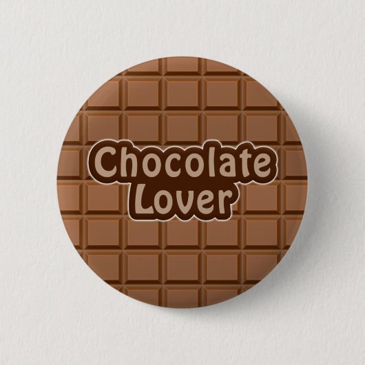 Badge Rond 5 Cm Bouton d'amant de chocolat (Devant)