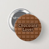 Badge Rond 5 Cm Bouton d'amant de chocolat (Devant & derrière)