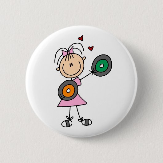 Badge Rond 5 Cm Bouton d'amant de disque vinyle (Devant)