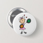 Badge Rond 5 Cm Bouton d'amant de disque vinyle (Devant & derrière)