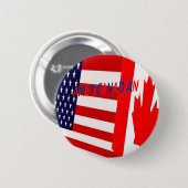 Badge Rond 5 Cm Bouton d'AmeriCanadian 3 (Devant & derrière)