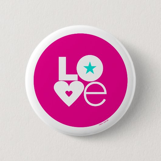 Badge Rond 5 Cm Bouton d'amour (Devant)