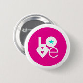 Badge Rond 5 Cm Bouton d'amour (Devant & derrière)
