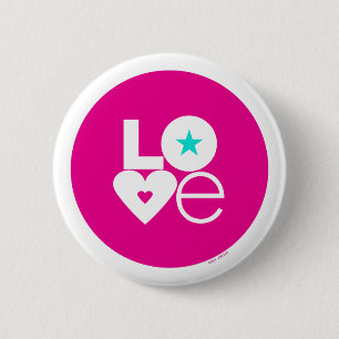 Badge Rond 5 Cm Bouton d'amour
