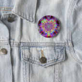 Badge Rond 5 Cm Bouton d'amour (En situation)