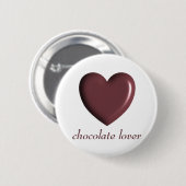 Badge Rond 5 Cm Bouton d'amour au chocolat (Devant & derrière)