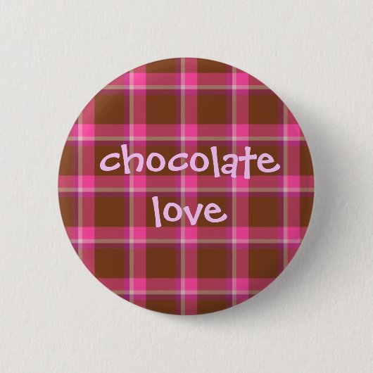 Badge Rond 5 Cm Bouton d'amour de chocolat (Devant)