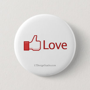 Badge Rond 5 Cm Bouton d'amour de Facebook - bouton