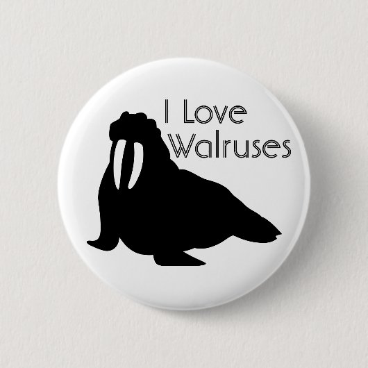 Badge Rond 5 Cm Bouton d'amour de morse (Devant)