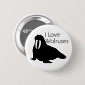 Badge Rond 5 Cm Bouton d'amour de morse (Devant & derrière)