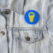 Badge Rond 5 Cm Bouton d'ampoule (En situation)