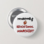Badge Rond 5 Cm bouton d'anarchiste de homeschool (Devant & derrière)