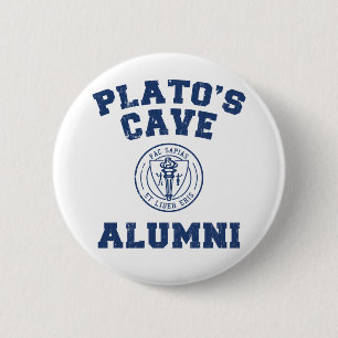 Badge Rond 5 Cm Bouton d'anciennes élèves de la caverne de Plato