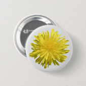 Badge Rond 5 Cm Bouton Dandelion Jaune (Devant & derrière)