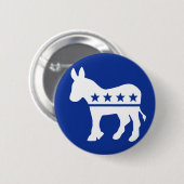 Badge Rond 5 Cm Bouton d'âne de Démocrate (Devant & derrière)