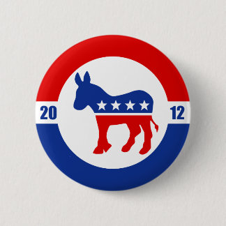 Badge Rond 5 Cm Bouton d'âne de Démocrate