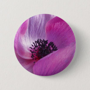 Badge Rond 5 Cm Bouton d'anémone