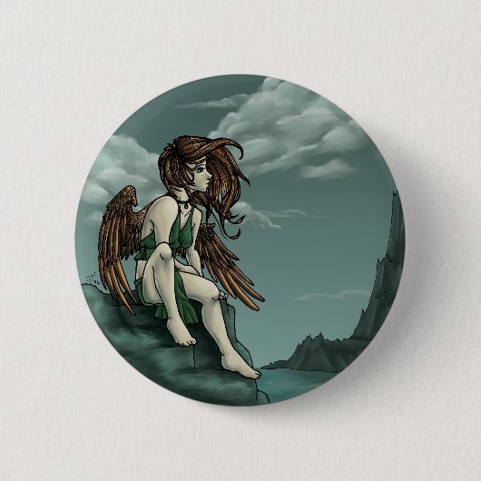 Badge Rond 5 Cm Bouton d'ange de Clifftop (Devant)