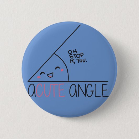 Badge Rond 5 Cm Bouton d'angle aigu (Devant)