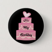 Badge Rond 5 Cm Bouton d'anniversaire (Devant)