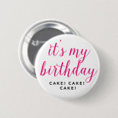 Badge Rond 5 Cm Bouton d'anniversaire (Devant & derrière)
