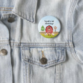 Badge Rond 5 Cm Bouton d'anniversaire de la ferme (En situation)