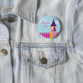 Badge Rond 5 Cm Bouton d'anniversaire de Rapunzel (En situation)