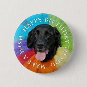 Badge Rond 5 Cm Bouton d'anniversaire du Black Lab