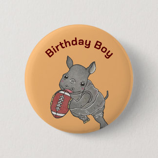 Badge Rond 5 Cm Bouton d'anniversaire du garçon américain du club