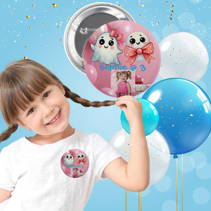 Badge Rond 5 Cm Bouton d'anniversaire pour enfants fantôme pastel